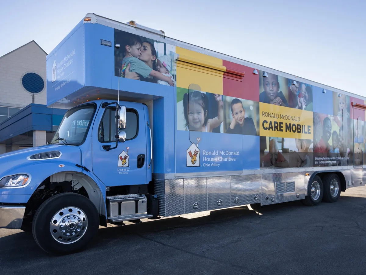 Exterior of the Ronald McDonald Care Mobile.