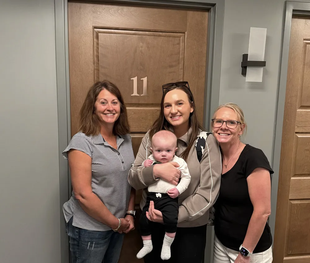 Family with a baby at Ronald McDonald House Ohio Valley.