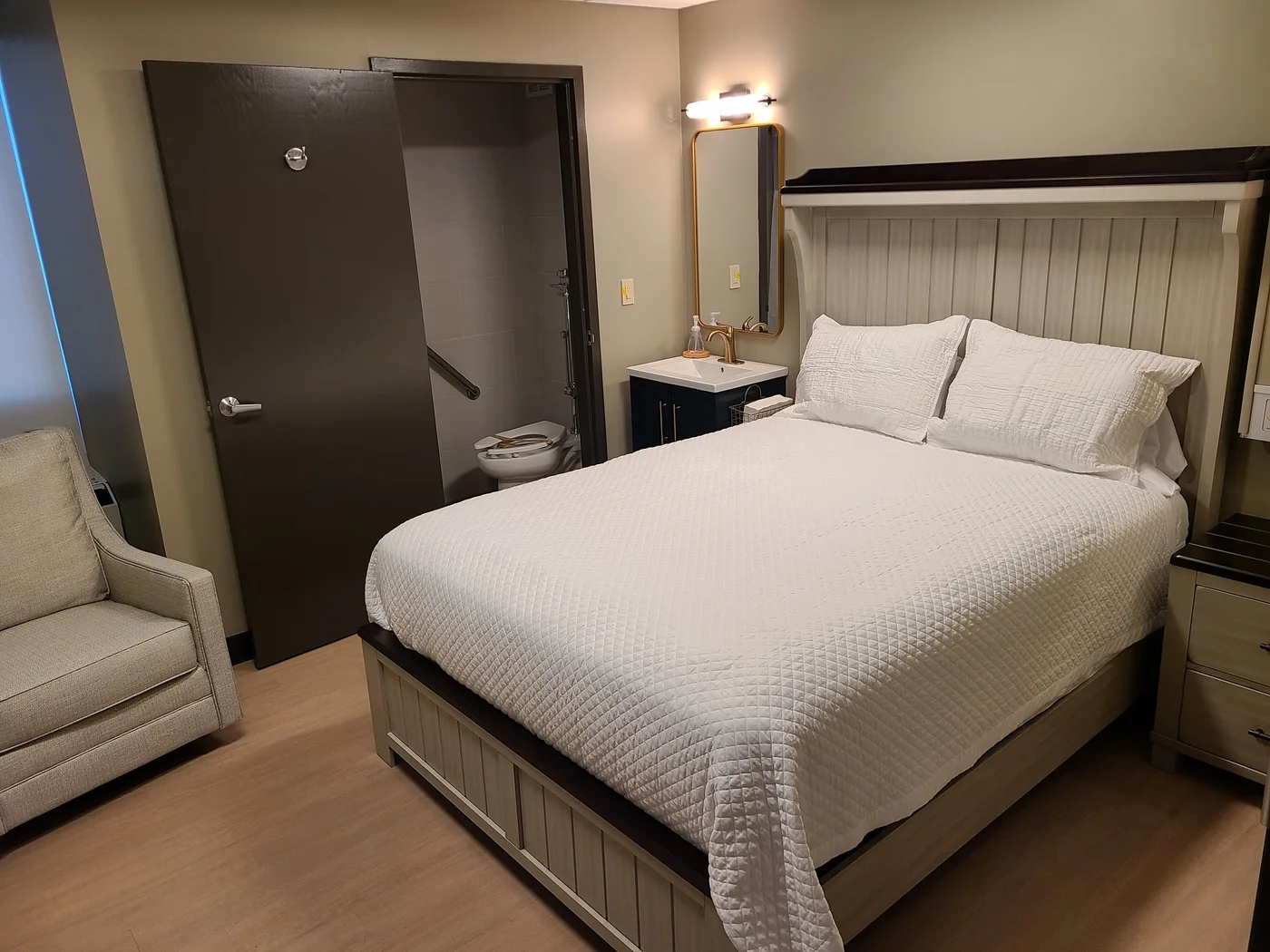 Guest room at Ronald McDonald House Ohio Valley.